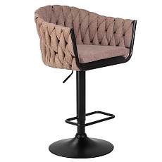 Стул барный DOBRIN LEON (коричневая ткань (LAR 275-3)) 9690-LM LEON 4