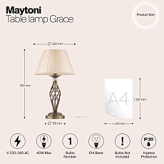 Настольная лампа Maytoni Grace RC247-TL-01-R 1