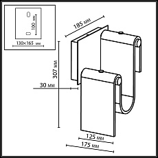 Настенный светодиодный светильник Odeon Light L-Vision Flow 5105/11WL 1