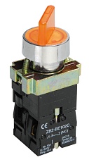 Переключатель LAY5-BK2565 на 2 положения желтый IEK BSW90-BK-2-K05