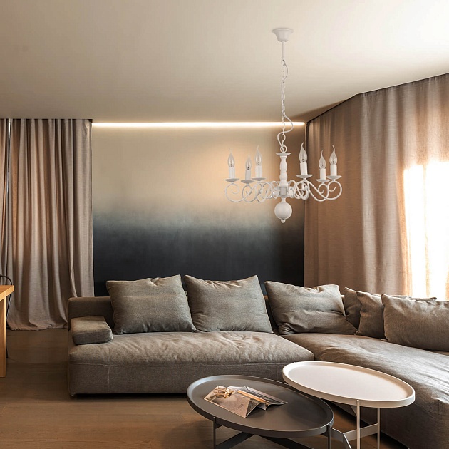 Подвесная люстра Arte Lamp A1129LM-7WH Фото № 6