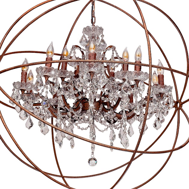 Подвесная люстра Loft IT Foucaults Orb Crystal Loft1897/15 Фото № 2