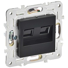 SKANDY Розетка компьютерная двойная RJ45 кат.5E SK-K03Bl черный IEK SK-K20-1-K02