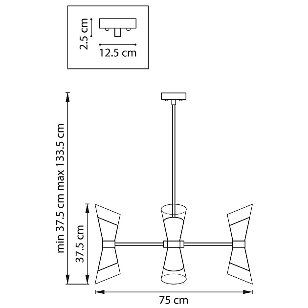 Подвесная люстра Lightstar Strato 817122 изображение 2 Подвесная люстра Lightstar Strato 817122 Фото № 2