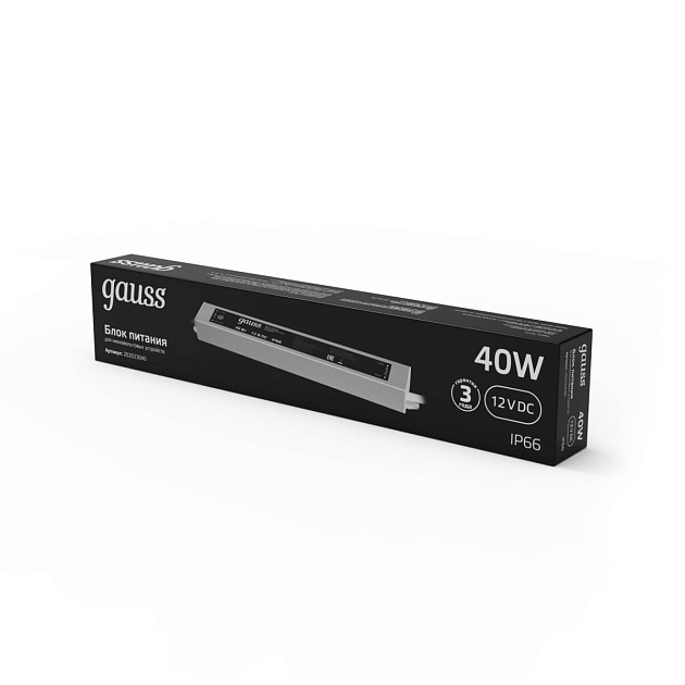 Блок питания Gauss 12V 40W IP66 5A 202023040 Фото № 9