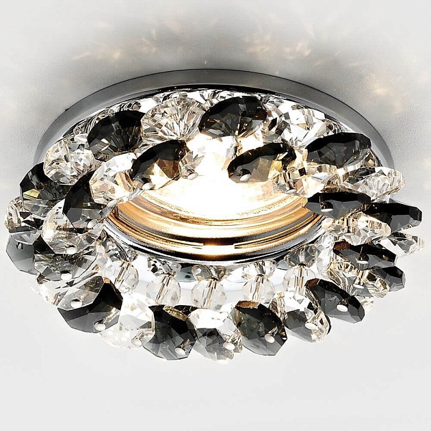 Встраиваемый светильник Ambrella light Crystal K206 BK/CH Фото № 2