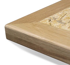 Журнальный стол Sheffilton SHT-TU29/H36/70/70 ДУБ/OSB прозрачный лак/чёрный муар 5387382501 1