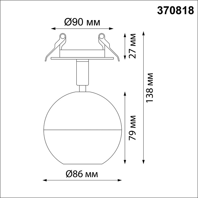 Встраиваемый светодиодный светильник Novotech Spot Garn 370818 Фото № 4
