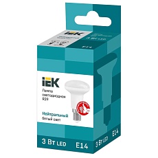 Лампа светодиодная IEK E14 3W 4000K матовая LLE-R39-3-230-40-E14 1