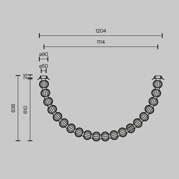 Подвесной светодиодный светильник Maytoni Amulet MOD555CL-L28G3K Фото № 2