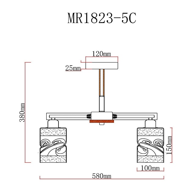 Потолочная люстра MyFar Olivia MR1823-5C Фото № 2
