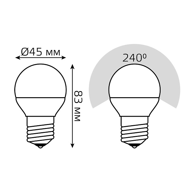 Лампа светодиодная Gauss E27 6W 3000K матовая 53216 Фото № 6