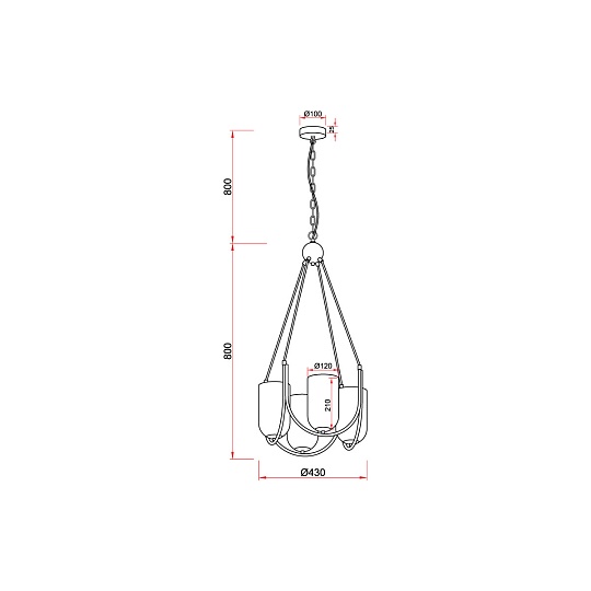Подвесная люстра Vele Luce Fiamma VL5812P04 Фото № 4