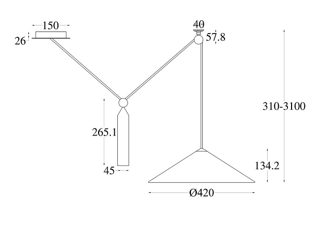 Подвесной светильник Maytoni Technical Peso P080PL-01W Фото № 5
