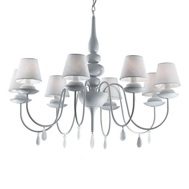 Подвесная люстра Ideal Lux Blanche SP8 Bianco 035574 изображение 1 Подвесная люстра Ideal Lux Blanche SP8 Bianco 035574 Фото № 1