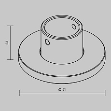 Основание напольное для круглого шинопровода Maytoni Technical Accessories for tracks Levity TRA184BC-R-11B 4