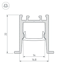 Профиль Arlight SL-Comfort-2322-F-2000 Anod 031770 1