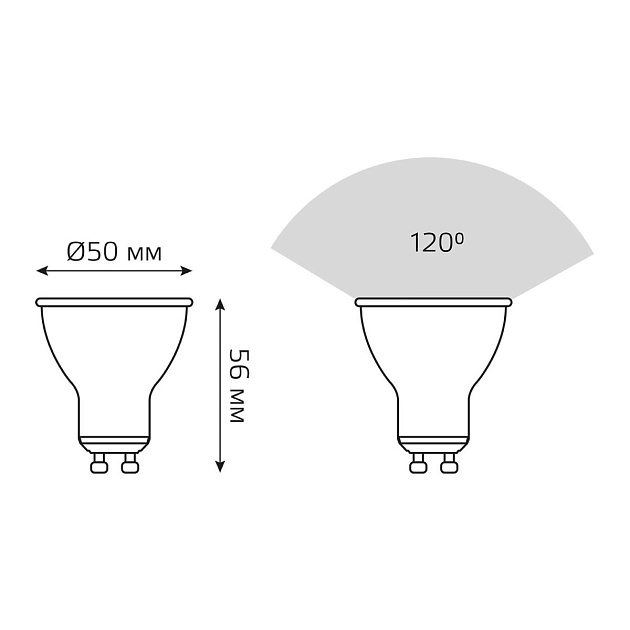 Лампа светодиодная Gauss GU10 11W 6500K матовая 13631 Фото № 4