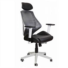 Офисное кресло AksHome Space серый + чёрный, сетка 45784