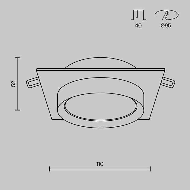 Встраиваемый светильник Maytoni Hoop DL086-GX53-SQ-W Фото № 5