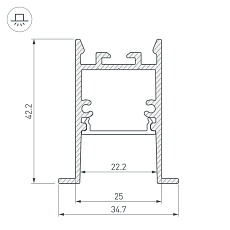 Профиль Arlight SL-Comfort-3542-F-2000 Anod Black 031765 1