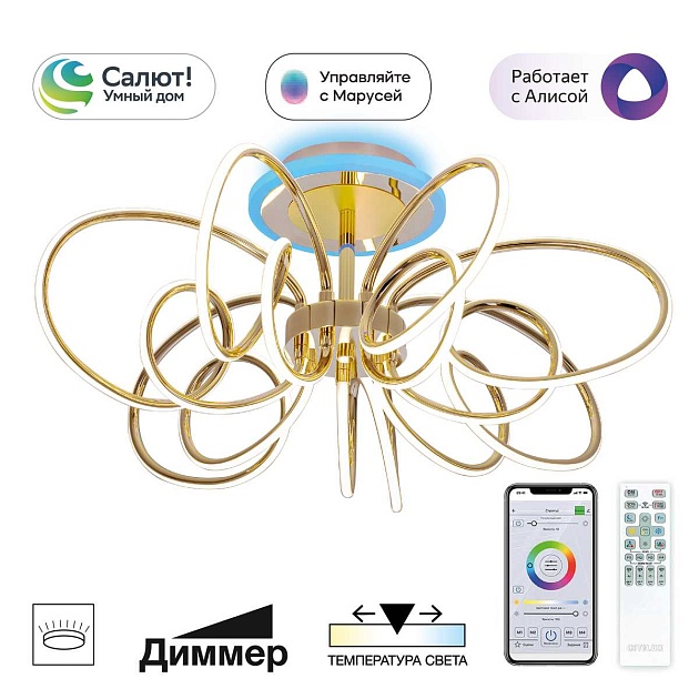 Потолочная светодиодная люстра Citilux Salma Smart CL224A172 Фото № 1