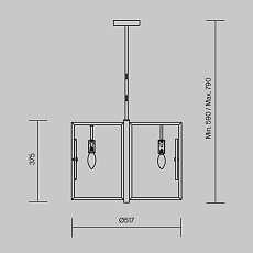 Подвесная люстра Maytoni Marmo MOD099PL-06G 2