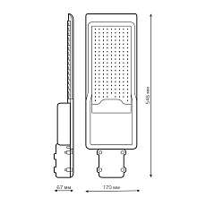 Уличный светодиодный консольный светильник Gauss Avenue 629534320 4