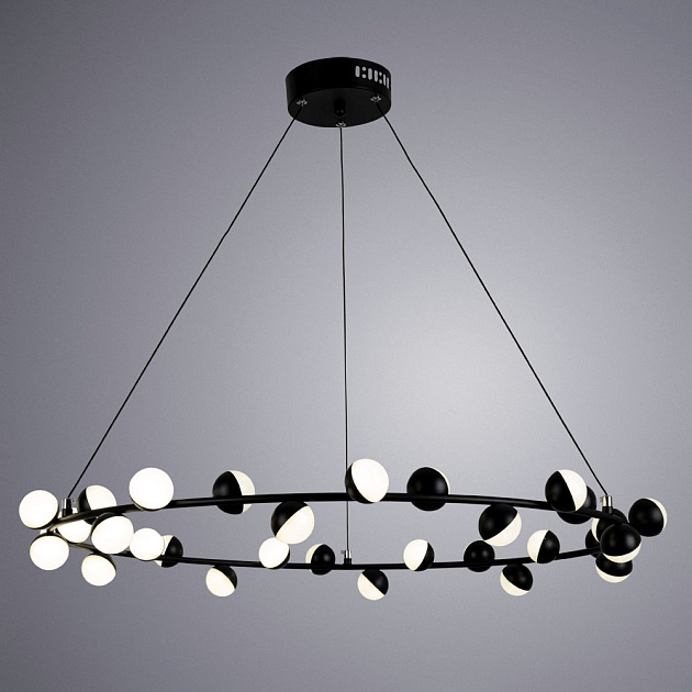 Подвесная светодиодная люстра Arte Lamp Dexter A3619SP-30BK изображение 3 Подвесная светодиодная люстра Arte Lamp Dexter A3619SP-30BK Фото № 3