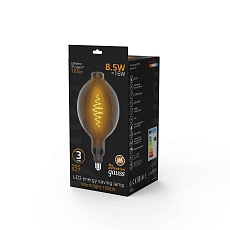 Лампа светодиодная филаментная Gauss E27 8,5W 1800K серая 152802005 4