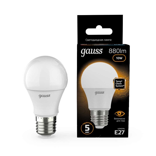 Лампа светодиодная Gauss E27 10W 3000K матовая 102502110 Фото № 7