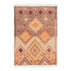 Ковер Tkano из хлопка с этническим орнаментом цвета лаванды из коллекции Ethnic, 120х180 см TK21-DR0001