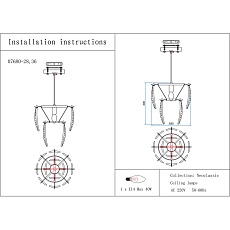 Подвесной светильник Kink Light Джана 07680-28,36 1