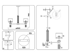 Подвесная люстра Ambrella Light High Light Classic LH71303 1