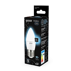 Лампа светодиодная Gauss E27 6.5W 4100К матовая 103102207 3