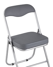 Складной стул Stool Group ДЖОН каркас металлик обивка экокожа серая RS04K-904-05 5