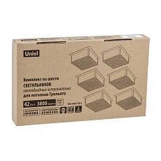 Встраиваемый светодиодный светильник Uniel ULP-0808 42W/4000К IP40 Grilyato White KIT06 (6 шт.) UL-00011060 1