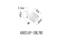 Спот Arte Lamp Atria A8031AP-1BK 1