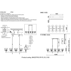Подвесная люстра Crystal Lux Maestro SP-PL10 L1100 Gold 1