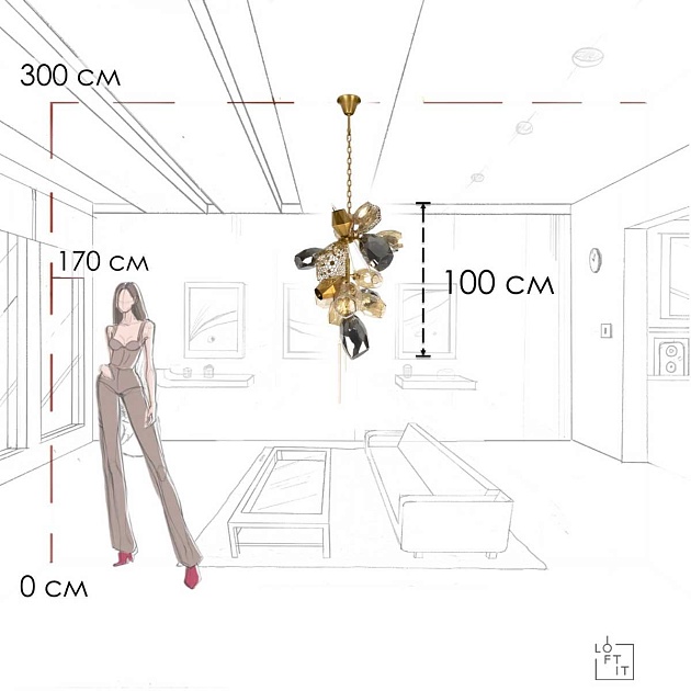Подвесная люстра LOFT IT Britannica 10401/600M Фото № 4