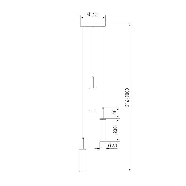 Подвесная светодиодная люстра Eurosvet Stark 50386/3 LED Фото № 2