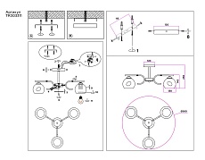 Потолочная люстра Ambrella light Traditional Modern TR303311 1