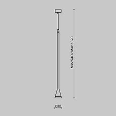 Подвесной светильник Maytoni Technical Arrow P064PL-01B-1 1