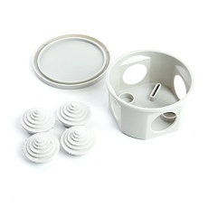 Коробка разветвительная STEKKER EBX20-34-44, 75*75*40мм, 4 ввода, IP44, светло-серая (GE41237) 5