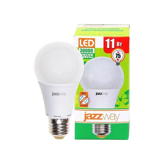 Лампа светодиодная Jazzway E27 11W 3000K матовая 1033208 Фото № 1
