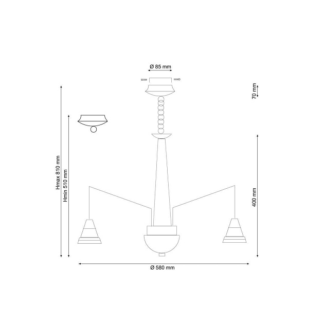 Подвесная люстра Lucia Tucci Natura 066.6 LED Фото № 2