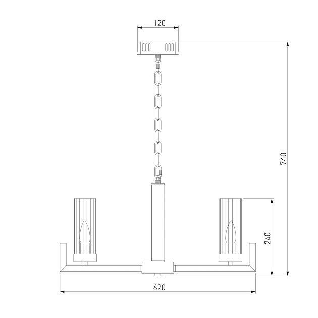 Подвесная люстра Eurosvet Arganie 60133/6 серебро Фото № 2