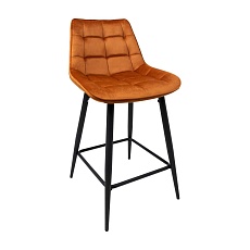 Полубарный стул AksHome Linx кирпичный, велюр 86210