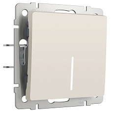 Выключатель одноклавишный Werkel с подсветкой айвори матовый W1110162 4690389184574