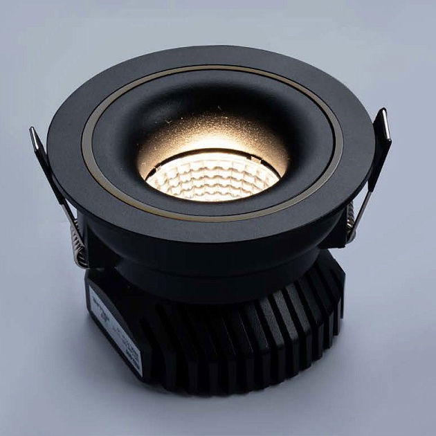 Встраиваемый светодиодный диммируемый светильник Italline IT02-008 Dim black Фото № 2